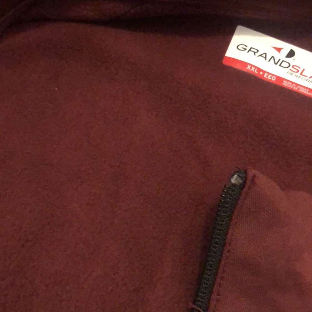 Grand Slam Performance XXL Mens Golf Jacket Long Sleeve 1/4 Zip Pullover Pocket - Picture 5 of 7